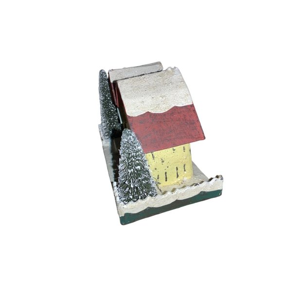 Cardboard Christmas Village House Yellow - Picture 4 of 9